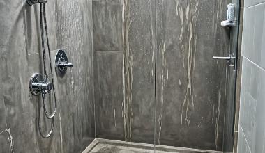 Shower pan and stall refinishing
